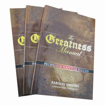 Softcover book printing, black color printing, 100gsm offset paper, embossed on cover