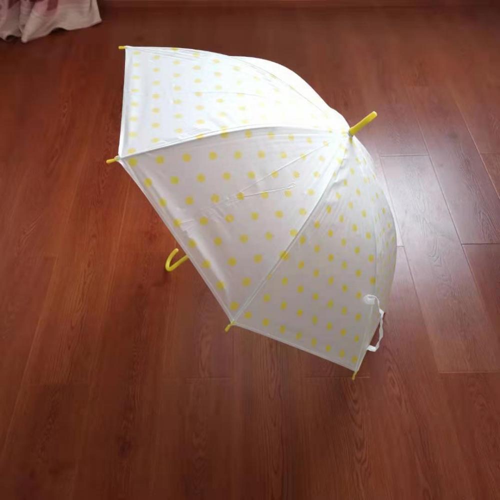 Clear Bubble Polka Dots Stick Rain Umbrella