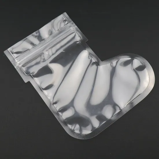 Custom Printing Christmas Gift Bag Zip Lock Pouch Stocking Packaging Bag for Candy Cookie