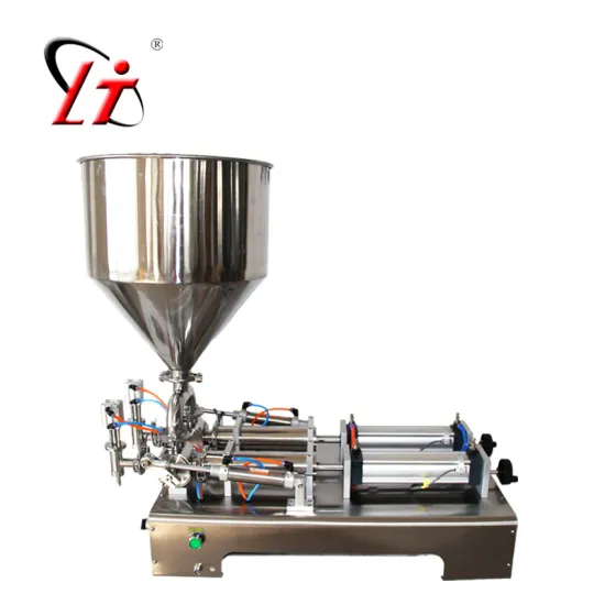 Pneumatic Piston Filler with Heating Hopper for Hot Chocolate, Honey, Cream, Juice, Sauce, Jam, Filler Paste