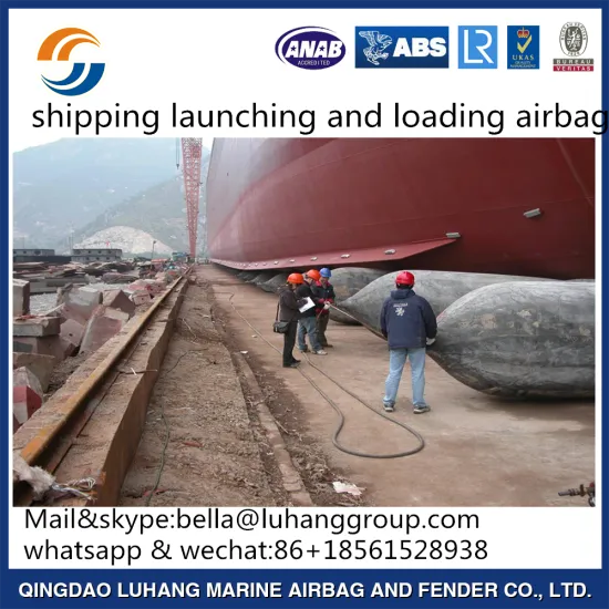 marine vessel launching airbag for ships and boats