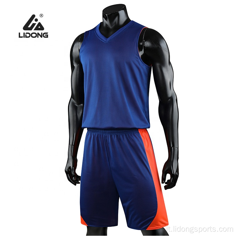 La maglia da basket reversibile personalizzata all&#39;ingrosso imposta le uniformi