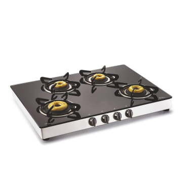 Customized 4 Burner Gas Stove with Tempered Glass Panel