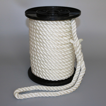 White 3-Strand Nylon Rope Cordage String 18mm 20mm 22mm with Eye Splice