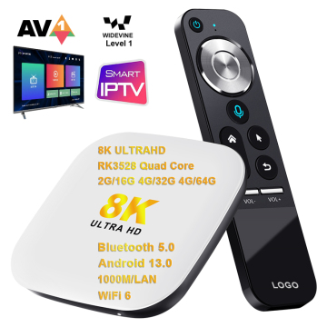 Quad Core RK3528 4K 8K Smart Android TV Box - 16GB ROM, 2GB RAM, Android 13, Dual WiFi 6, BT 5.0