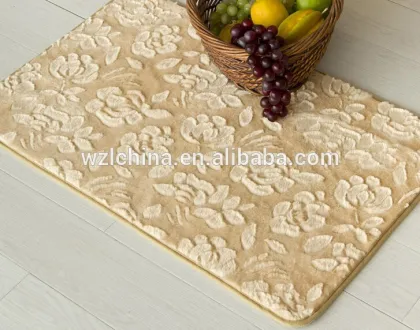 Direct manufacturer Rose cut flowers home washable mats non-slip bath mats