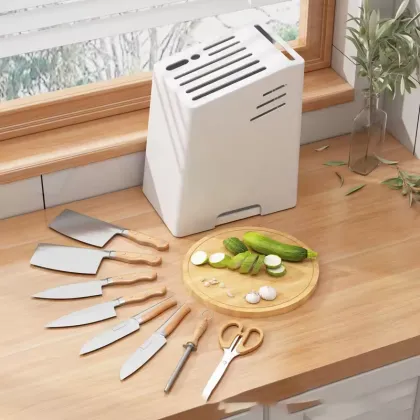 Stainless Steel Knife Block Holder - Exquisite Kitchen Knife Organizer