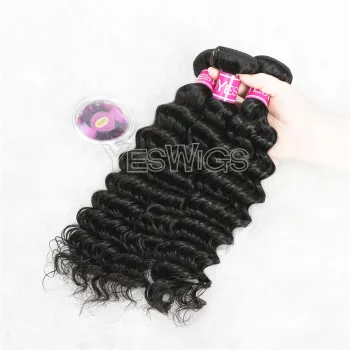 In Stock Malaysian Deep Wave Bundle Extensions Human Hair Vendor Cheap Price Deep Malaysian Hair Double Weft Extension Bundles