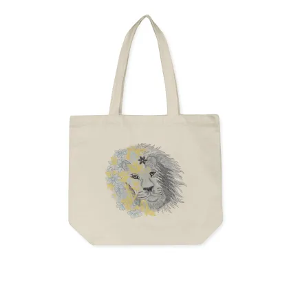 Computerized Embroidery Carton Design Handbags with Barudan Embroidery Machine