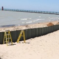 River Bank Solutions usando malha de arame hexagonal