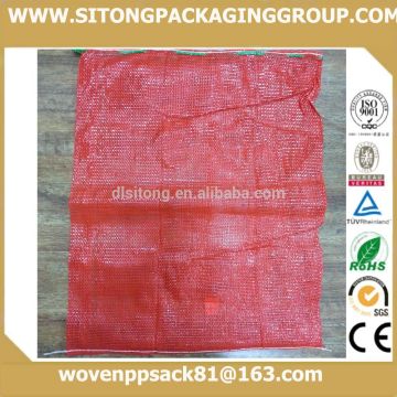 Virgin Plastic leno potato bag with rope