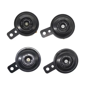 Universal Motorcycle Electric Horn: Compatible with 12V, 48V, 60V Scooters, Mopeds, Off-Road Vehicles - Waterproof Round Design