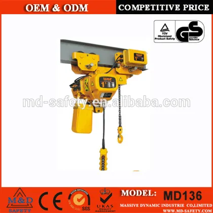 Best price 1 ton type kito electric chain hoist with electric trolley