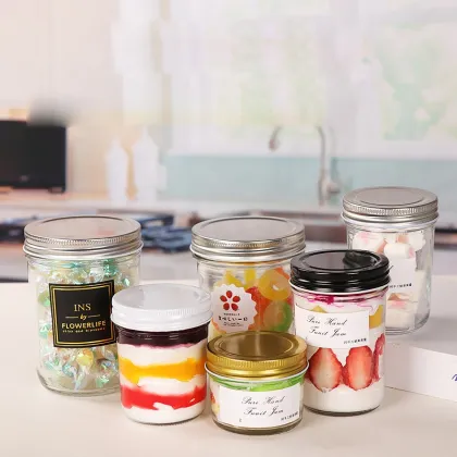 Wide Mouth Glass Mason Jars: 4oz to 25oz with Lids