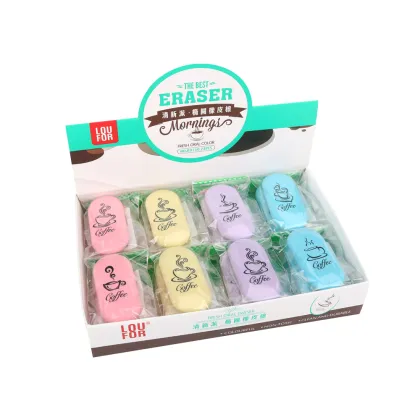 Oval Shaped Cartoon Soap Eraser for Kids