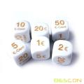 6 Sided Game Dice Of Different Size with Custom Engraving