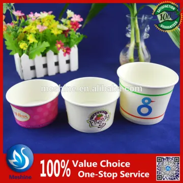 Custom printed 8oz paper yogurt cup