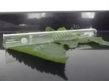16x150mm clear glass test tube with rim