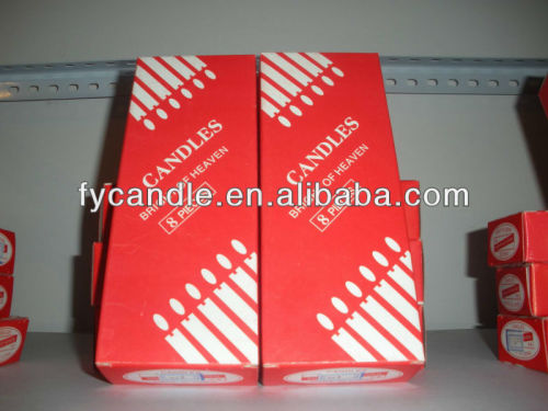 Bougies/Velas/ 40g Red Box packing Paraffin Wax White Bright Household Candles/ Factory mobile: 0086-18733129187