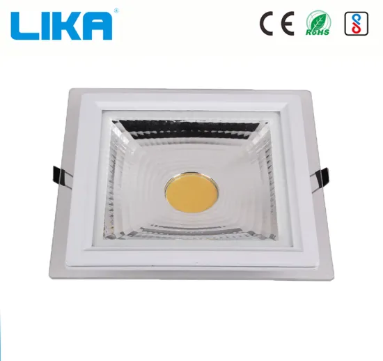 Square 12w COB Glass LED Panel Light
