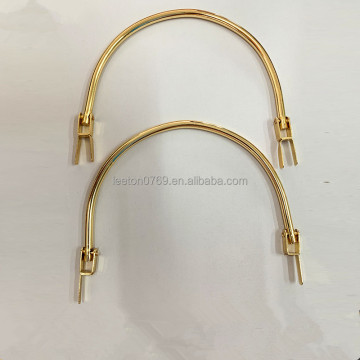Shiny Gold Metal Bag Handles for Factory Supply