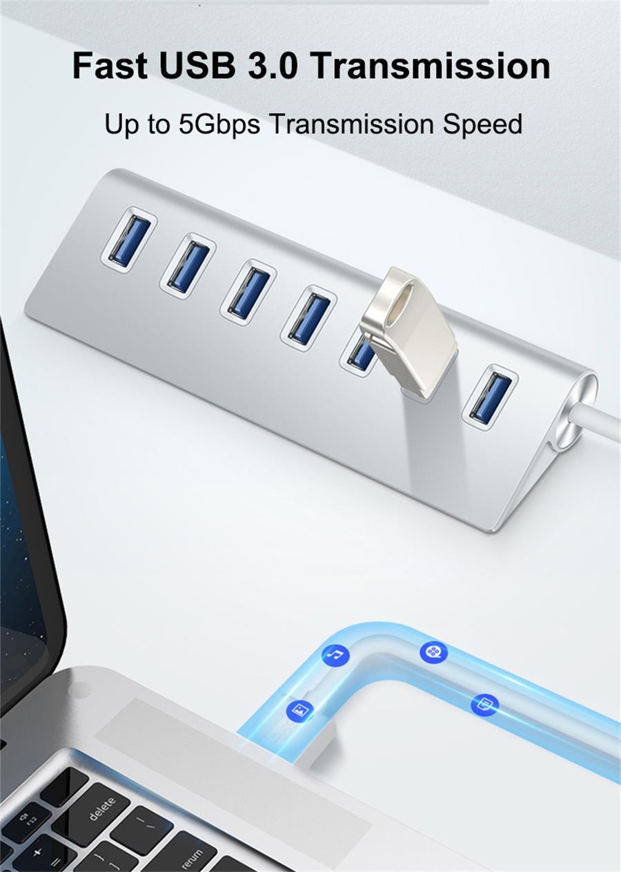  usb 3.0 hub with power adapter