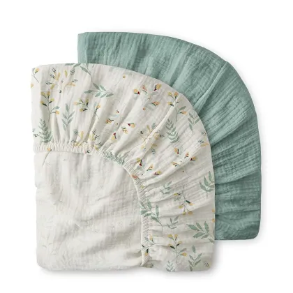 Customized Muslin Fitted Crib Sheets 100% Cotton for Standard Crib Mattress