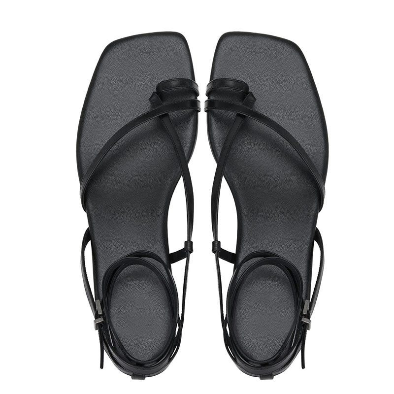 Stylish Open-Toe Thin Strap Flats
