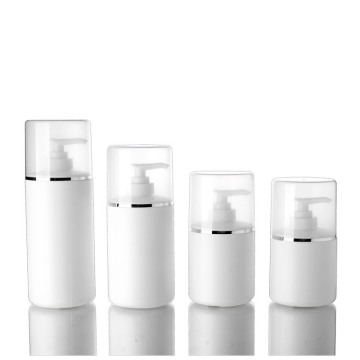 Bottiglia di lozione per shampoo a pompa bianca in plastica vuota
