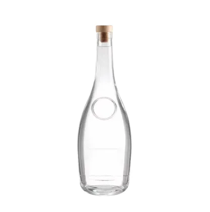 Customized Flint Glass Bottles Flat Mouth Accept printing