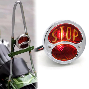 STOP Tail Light Taillight for Harley Cafe Racer Scooter - Rear Tail Lights