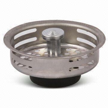 Sink Basket Strainer, Made of Rust-proof Stainless Steel, Adjustable Post Type