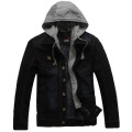 High Quality Men's Denim Jacket with Hood Custom