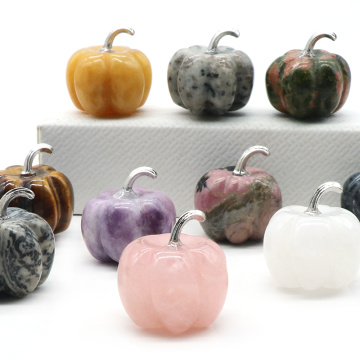 Opalite 1.2Inch Pumpkin Gemstone Crafts for Home office Decoration