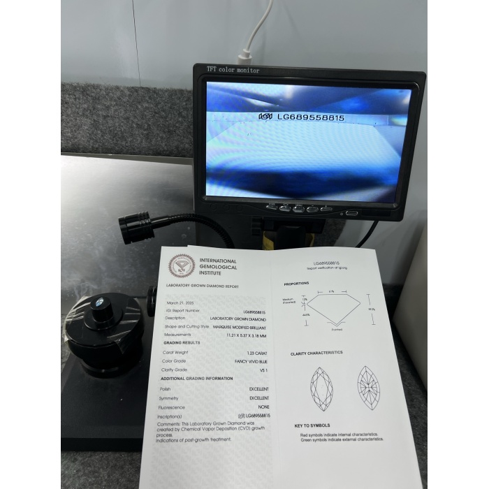 เพชร CVD Marquise 1.23ct VS1 IGI
