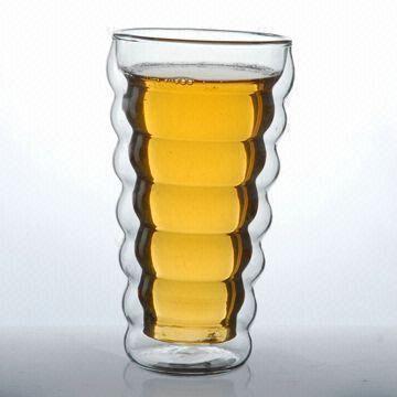 Double Wall Glass Cup/Heat-resistant Glass/Borosilicate Glass, Available in Various Sizes