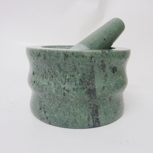 Peralatan Dapur terukir Mortar dan Pestle