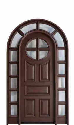 Luxury Custom Villa Big Solid Wood Modern Front Entrance Door with Smart Lock