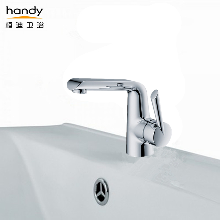 7-shaped round single handle basin faucet