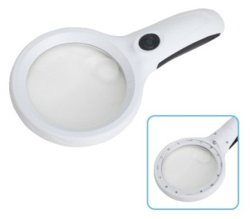 3*AAA Magnifier with 8 white LED + 1 UV LED