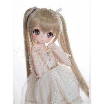 Girl Long Straight Hair Double Ponytail SD BJD