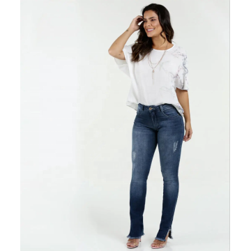 Blusa estampada de chiffon meia manga tops