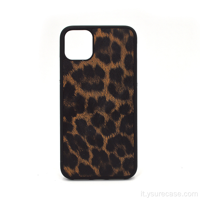 Logo personalizzato Colorblock Esotico custodia per cellulare leopardo