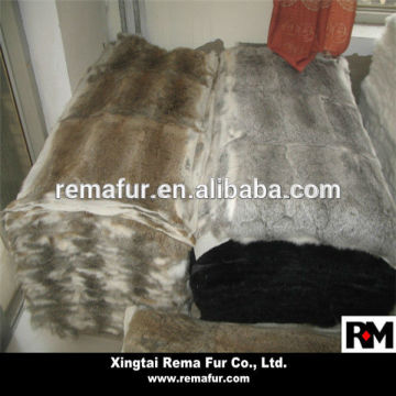Factory wholesale real rabbit fur plates / carpet / blanket in low price