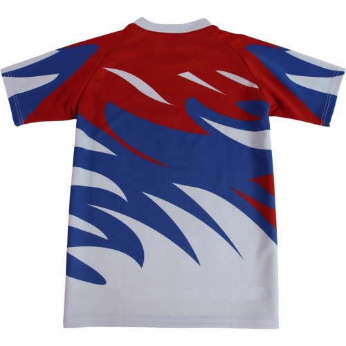 High quality heavy strong fabric with sublimation printing customer's design on rugby football jersey wear