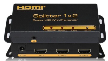 New Arrival! 3D 1X2 HDMI Splitter with IR Extender