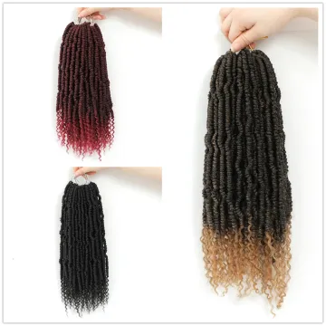 X-TRESS Spring Twist Braids Hair Passion Twist 14" Pre Looped Bomb Twist Afro Crochet Braid Synthetic Braiding Hair Extensions