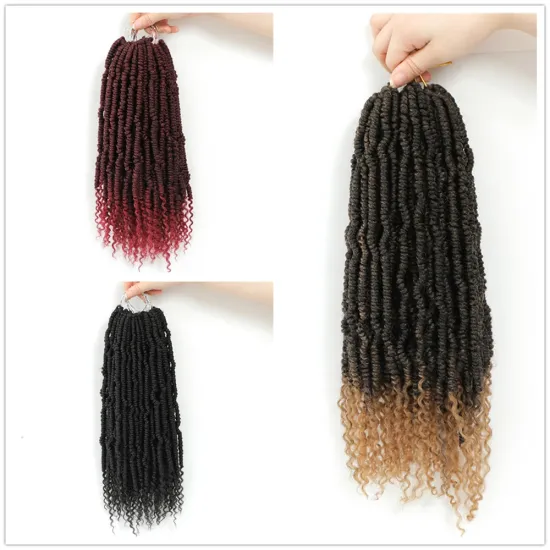 X-TRESS Spring Twist Braids Hair Passion Twist 14" Pre Looped Bomb Twist Afro Crochet Braid Synthetic Braiding Hair Extensions