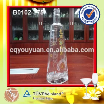 Gold Decal 12 OZ Beverage Bottles 375ML Screw Top Wine Bottles