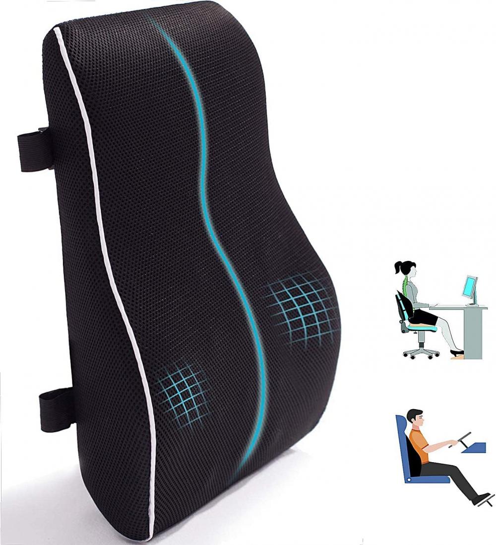 Back Pain Improve Posture Memory Foam Back Cushion